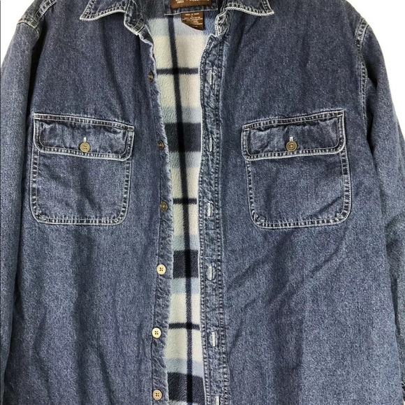 Levis Denim Jacket Plaid Fleece Lined Size Large - Picture 2 of 5
